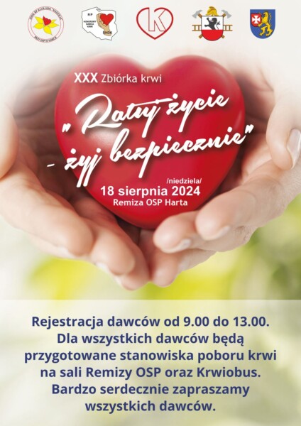 XX zbiórka krwi „Ratuj Życie – żyj bezpiecznie”