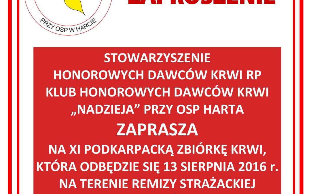 XI Podkarpacka Zbiórka Krwi